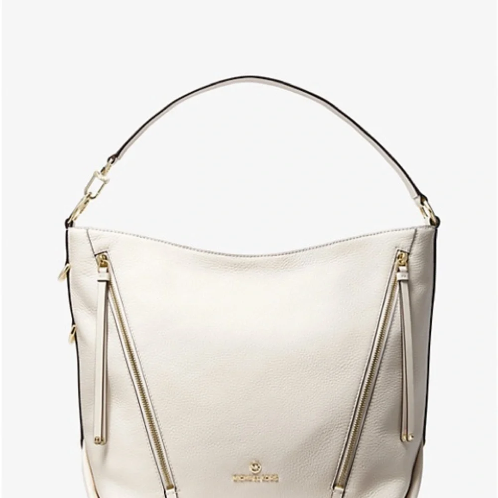 Michael Kors Brooklyn Cream Hobo Bag with Gold Accents w/Flaw*